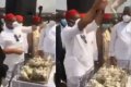 Watch As Pigeons Also Refused To Fly At The Armed Forces Remembrance Day Celebration In Imo (Video)