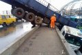 Panic As Truck Falls Off Oshodi Bridge