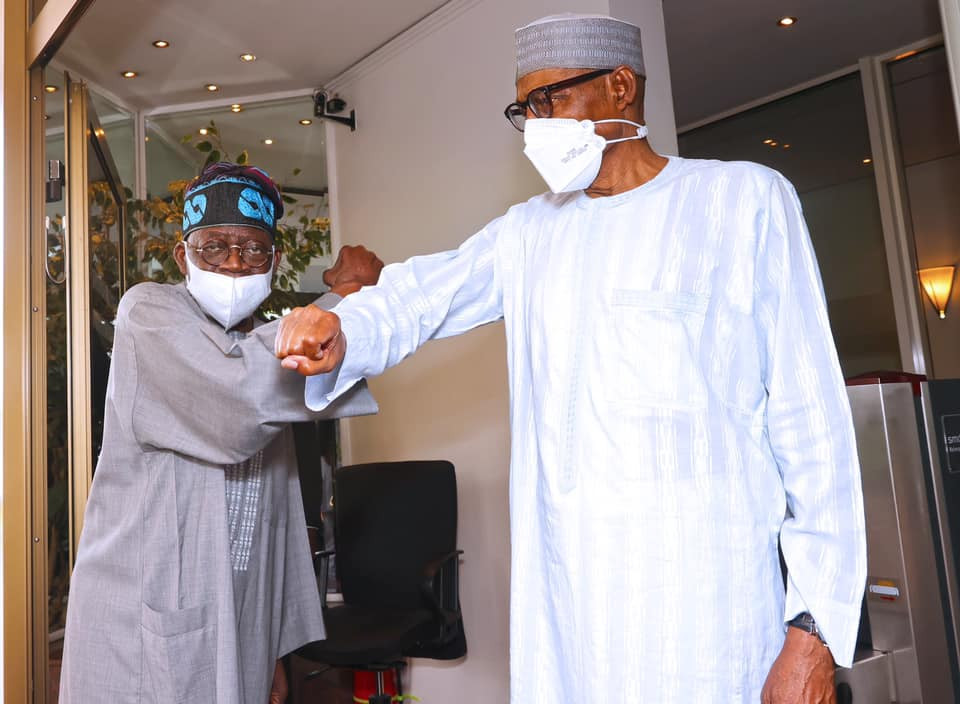 "He Is An Exceptional Leader" - Tinubu Visits Aso Rock, Hails Buhari (Photos)