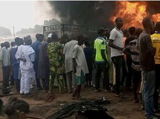 Two Burnt To Death, Shops, Vehicles, Razed In Tanker Explosion In Niger State (Photos)