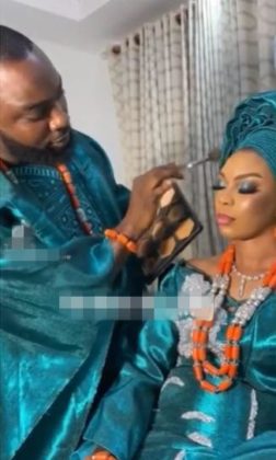 Groom Melts Hearts After Reportedly Doing Bride’s Makeup on Their Wedding (Video)