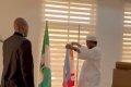 Video Of Presidential Aspirant, Adamu Garba, Removing APC Flag From His Office After Dumping Party 