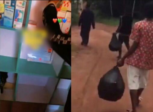 Man And His Friends Empty His Girlfriend’s Store After He Caught Her Cheating In Edo (Video)