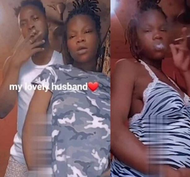 Viral Video Of Heavily Pregnant Woman Smoking Weed With Her Husband