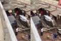 Car Falls Off A Bridge In Lagos (Video)