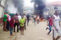 Commotion As Angry Mob Burns Two Suspected Motorcycle Snatchers To Death In Benue 