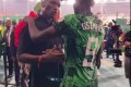 AFCON: Drogba Celebrates With Osimhen After Nigeria’s 2-0 Win Over Cameroon (Video)