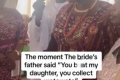 If You Beat My Daughter, I Will Take Her From You - Bride's Father Issues Warning To Groom During Wedding (Video)